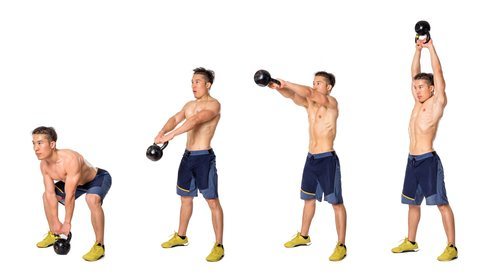 Los 'Kettlebells Swing', otro de los ejercicios que ayudarán a fortalecer los músculos.